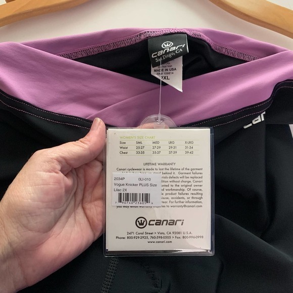 CANARI Black & Lilac Cycling Vogue Knicker Shorts - NWT - Picture 14 of 15